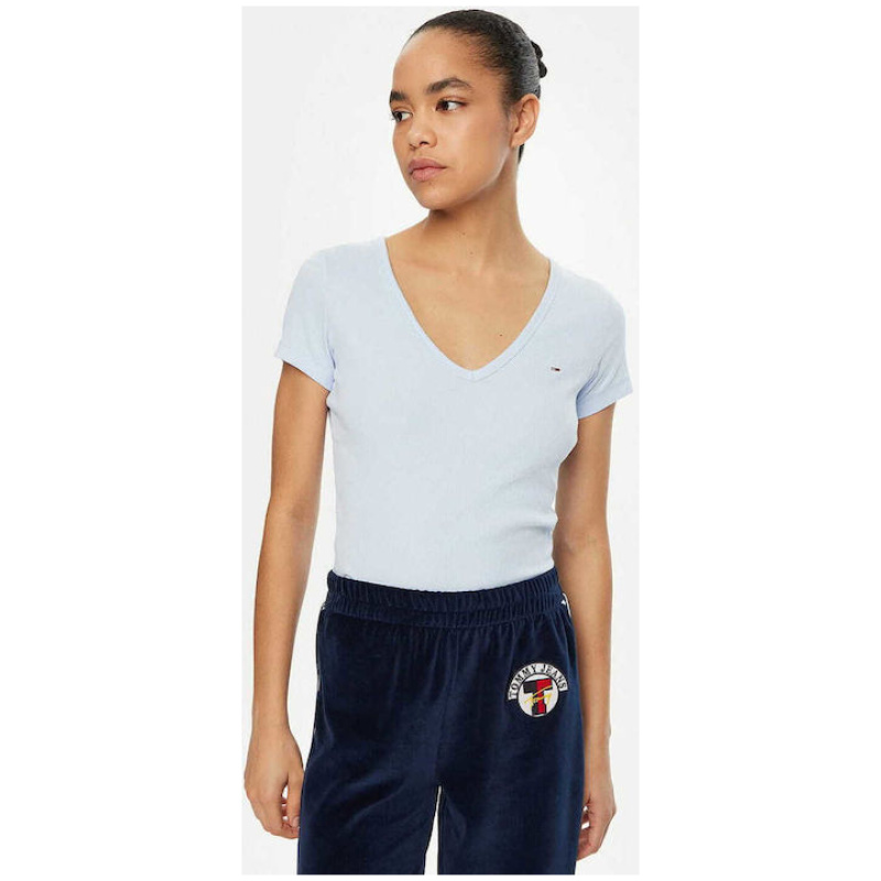 TOMMY JEANS Slim essential rib ss ext